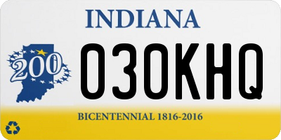 IN license plate 030KHQ