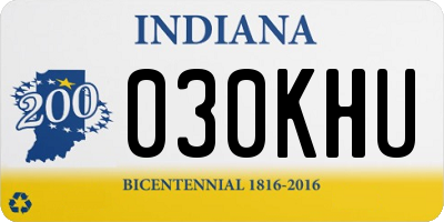 IN license plate 030KHU
