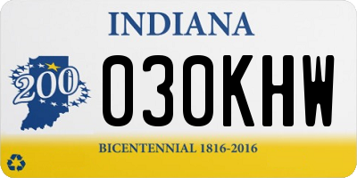 IN license plate 030KHW