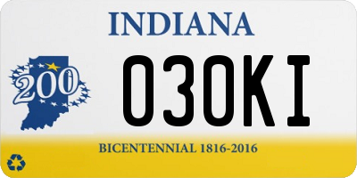 IN license plate 030KI