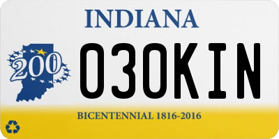IN license plate 030KIN