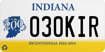 IN license plate 030KIR