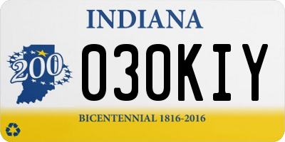 IN license plate 030KIY