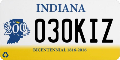 IN license plate 030KIZ