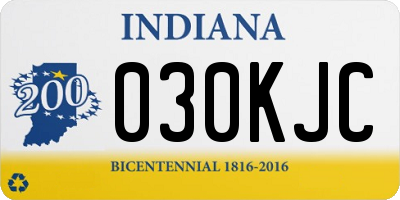 IN license plate 030KJC