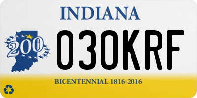 IN license plate 030KRF