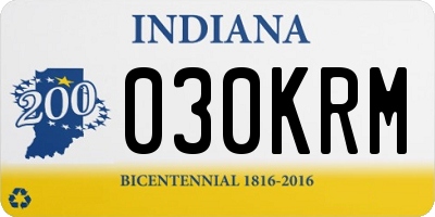 IN license plate 030KRM