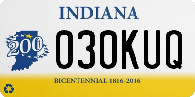 IN license plate 030KUQ