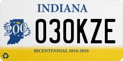 IN license plate 030KZE