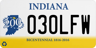 IN license plate 030LFW