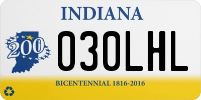 IN license plate 030LHL