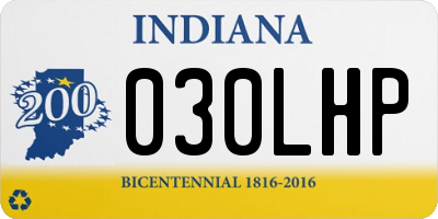 IN license plate 030LHP