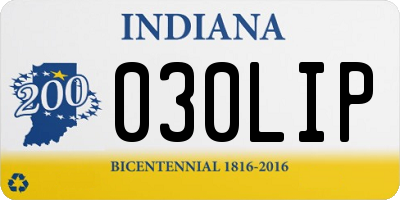 IN license plate 030LIP