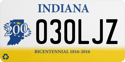 IN license plate 030LJZ