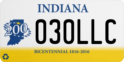 IN license plate 030LLC