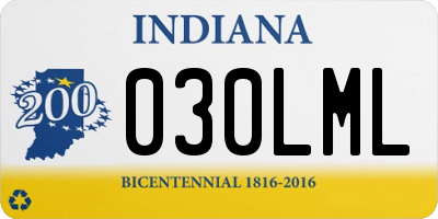 IN license plate 030LML