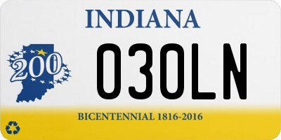 IN license plate 030LN