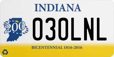 IN license plate 030LNL