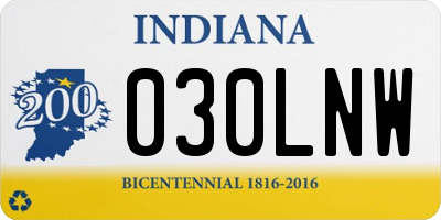 IN license plate 030LNW