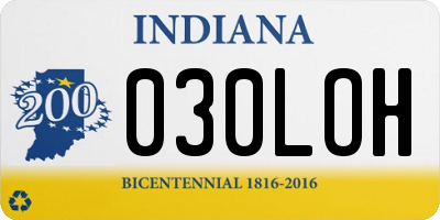 IN license plate 030LOH