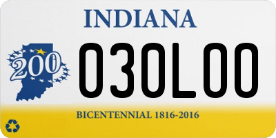 IN license plate 030LOO