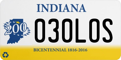 IN license plate 030LOS