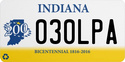 IN license plate 030LPA