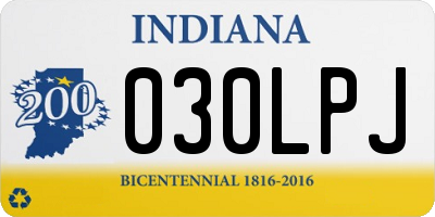 IN license plate 030LPJ