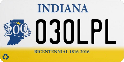 IN license plate 030LPL