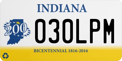 IN license plate 030LPM