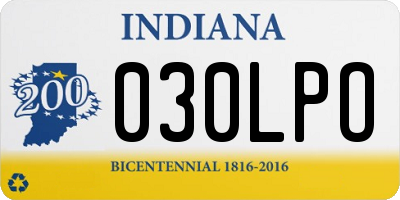 IN license plate 030LPO