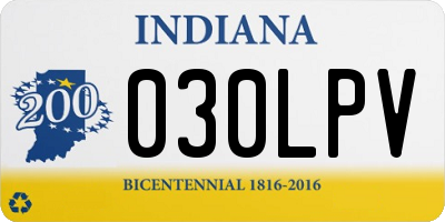 IN license plate 030LPV