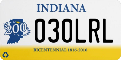 IN license plate 030LRL