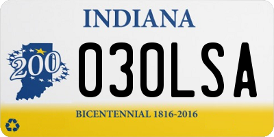 IN license plate 030LSA