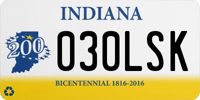 IN license plate 030LSK