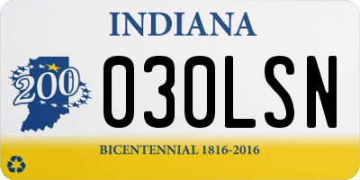 IN license plate 030LSN