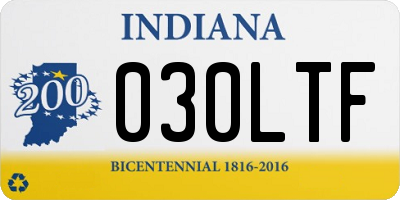 IN license plate 030LTF