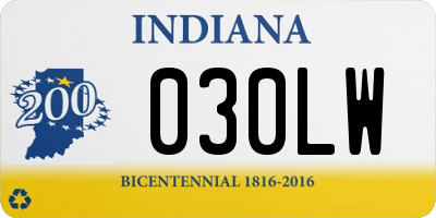 IN license plate 030LW