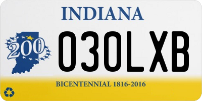 IN license plate 030LXB