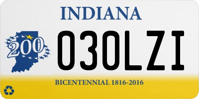 IN license plate 030LZI