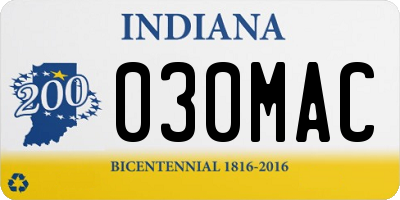 IN license plate 030MAC
