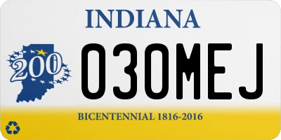 IN license plate 030MEJ
