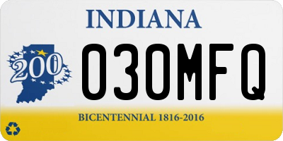 IN license plate 030MFQ