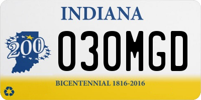 IN license plate 030MGD