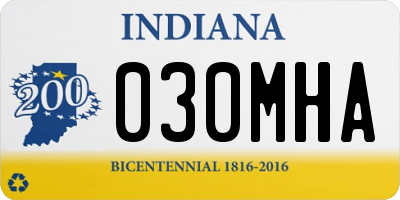 IN license plate 030MHA