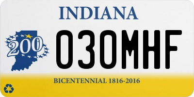 IN license plate 030MHF