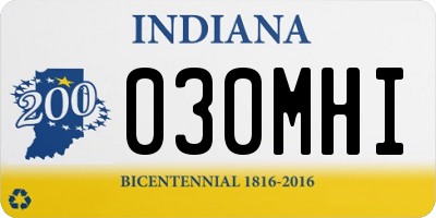 IN license plate 030MHI