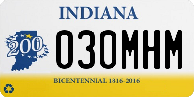 IN license plate 030MHM