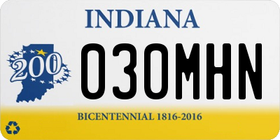 IN license plate 030MHN