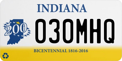 IN license plate 030MHQ